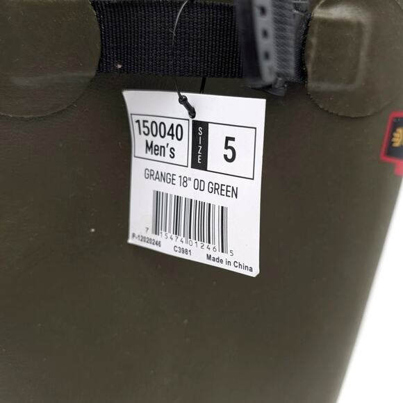 LaCrosse Grange 18" Waterproof Rubber Hunting Boot Men's Green Size US5 - Picture 4 of 10